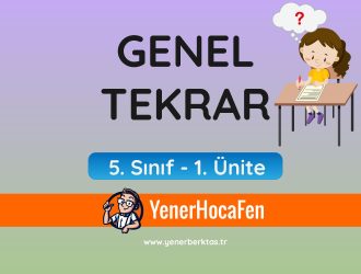 5. Sınıf 1. Ünite Genel Tekrar Testi