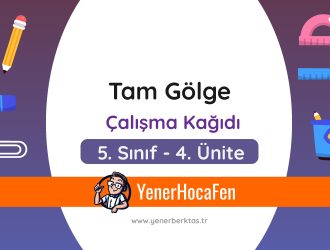 Tam Gölge Çalışma Kağıdı