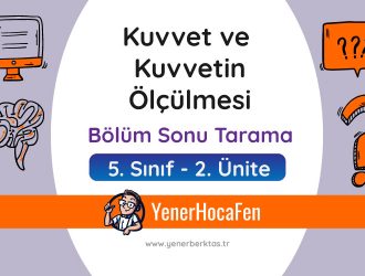 Bölüm Tarama Sınavı 5 - Kuvvet ve Kuvvetin Ölçülmesi