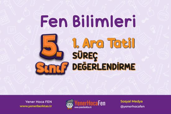 5. Sınıf Fen Bilimleri 1. Ara Tatik Süreç Değerlendirme